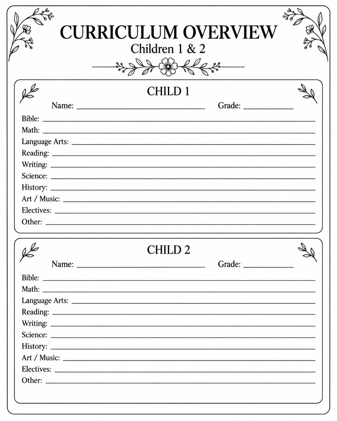 Heritage & Heart Homeschool Mom Planner