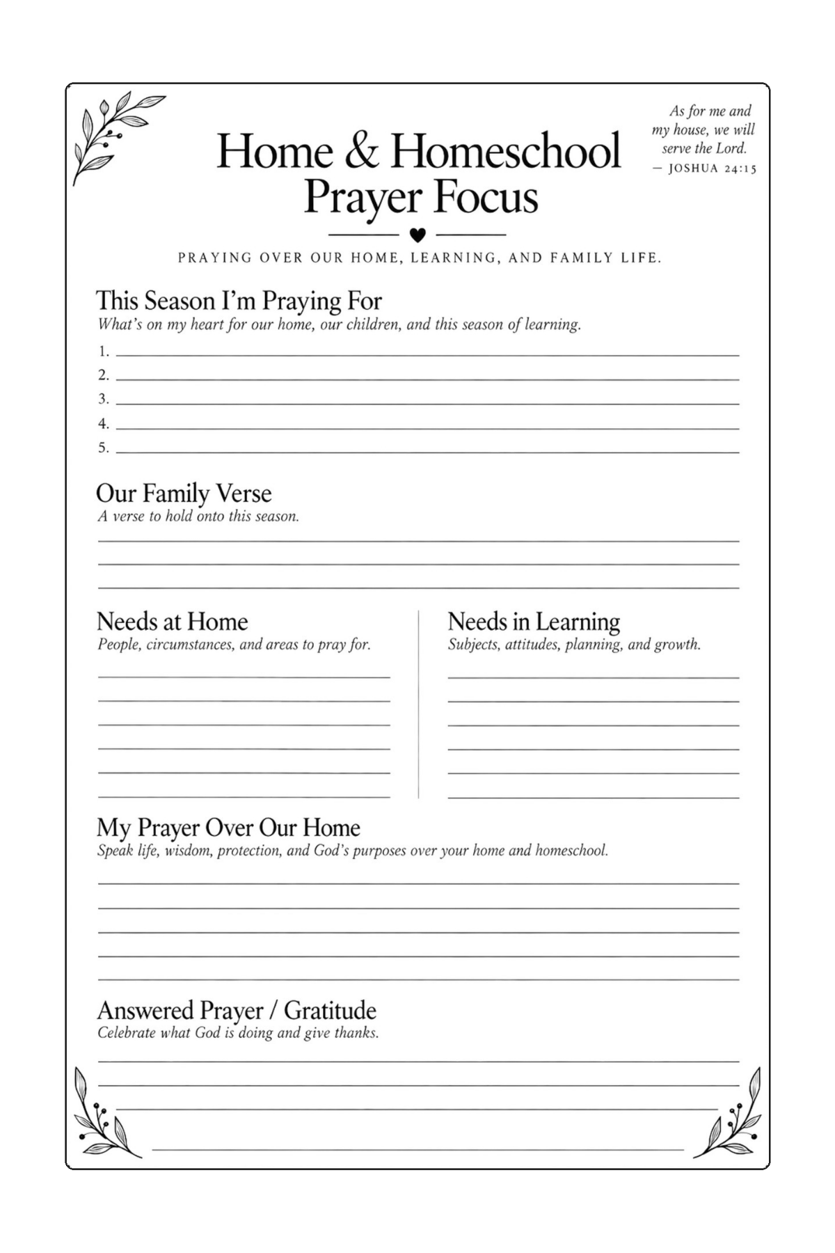 Prayer Journal for Moms