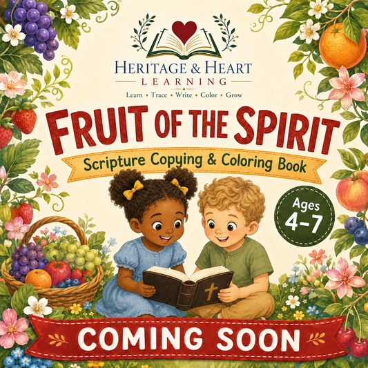 Fruit of the Spirit Scripture Copying & Coloring Book