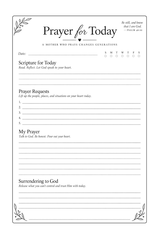 Prayer Journal for Moms