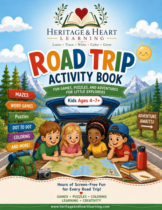Road Trip Activity Book for Kids Ages 4–7+
