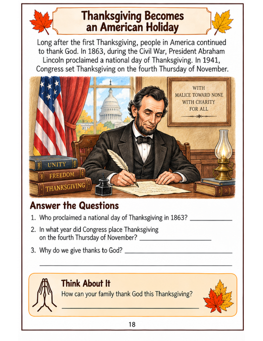 Thanksgiving Morning Basket  Ages 4–7